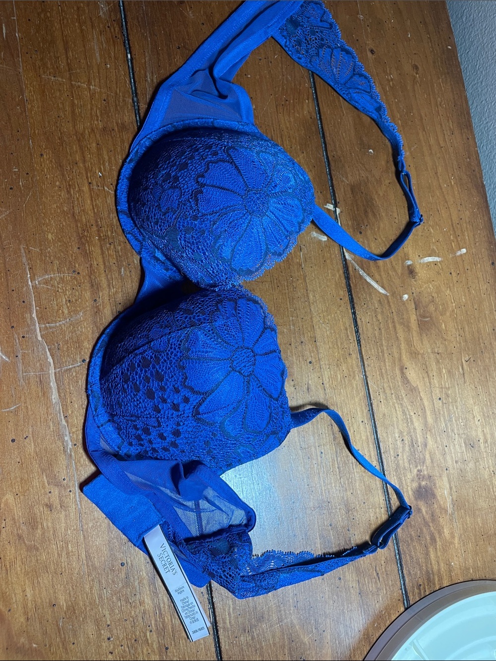 Victoria's Secret Cobalt Blue Lace Demi Bra